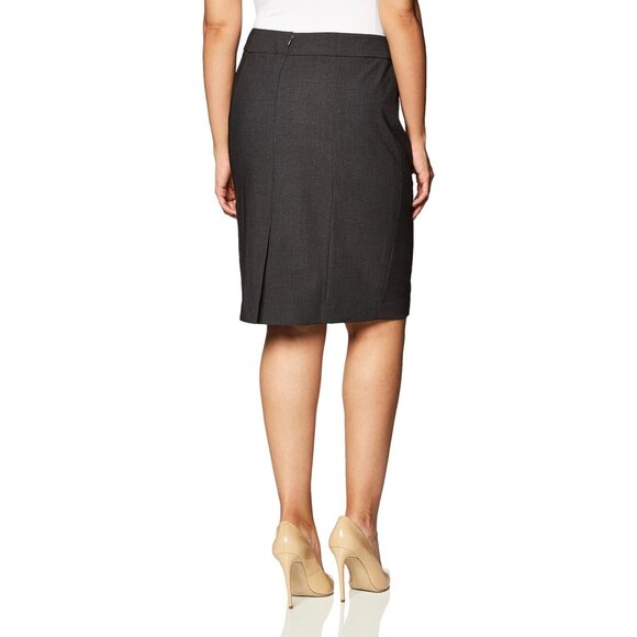 Calvin Klein Womens Gray Petite Pencil Skirt Career Suit Separates size 4P - Picture 3 of 14